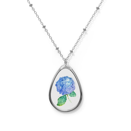 Hydrangea Oval Necklace