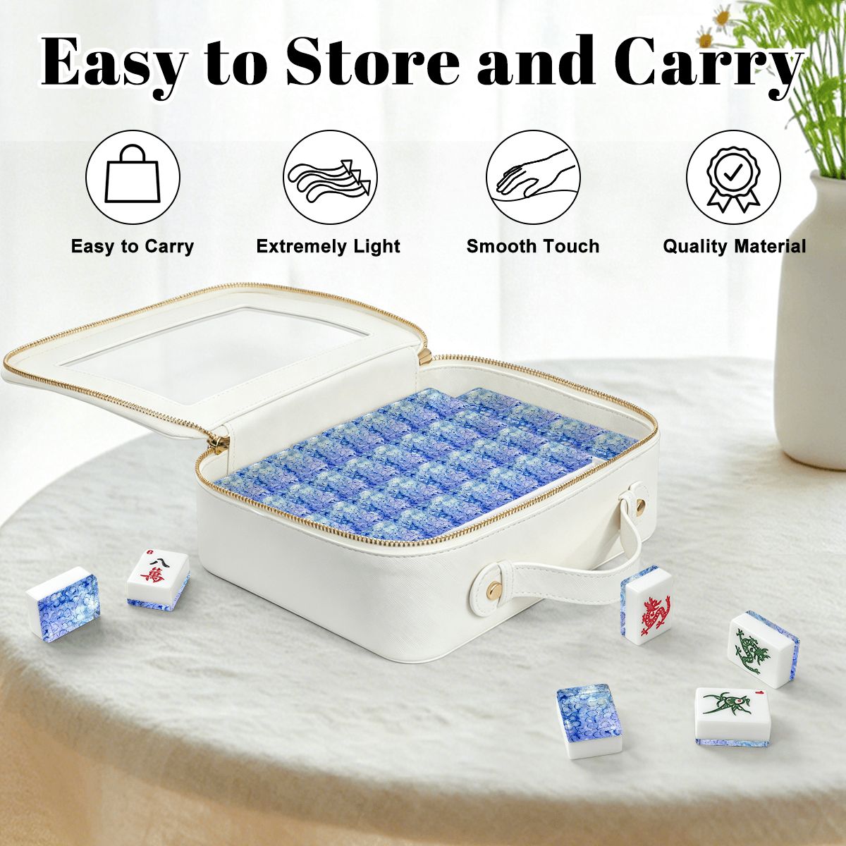 American Mahjong Tiles Everything Hydrangeas: Blue Whispers Collection