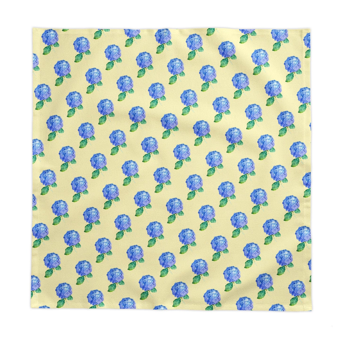 Hydrangea Pattern Tablecloth — Yellow Spring Floral Table Cover