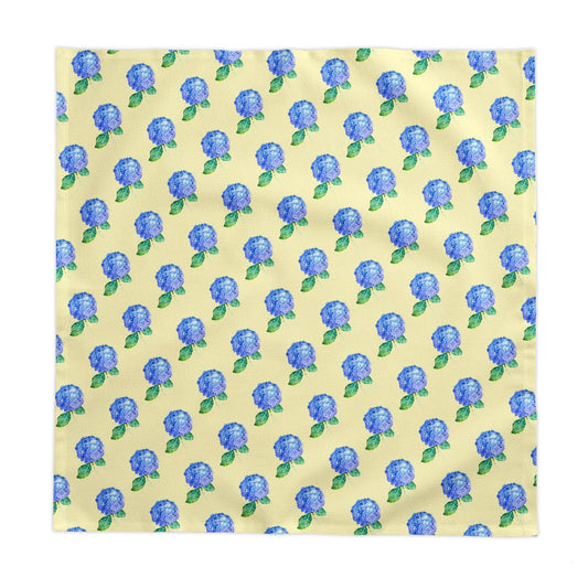 Hydrangea Pattern Tablecloth — Yellow Spring Floral Table Cover
