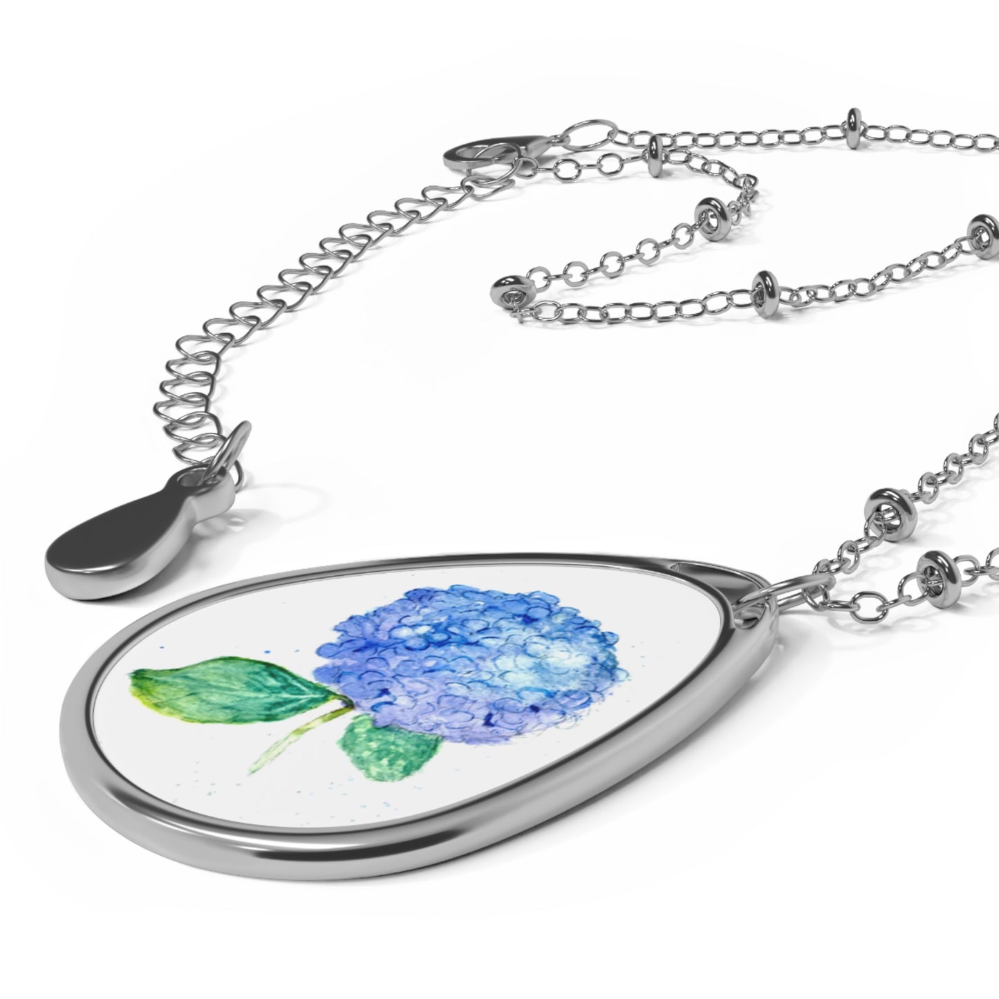 Hydrangea Oval Necklace